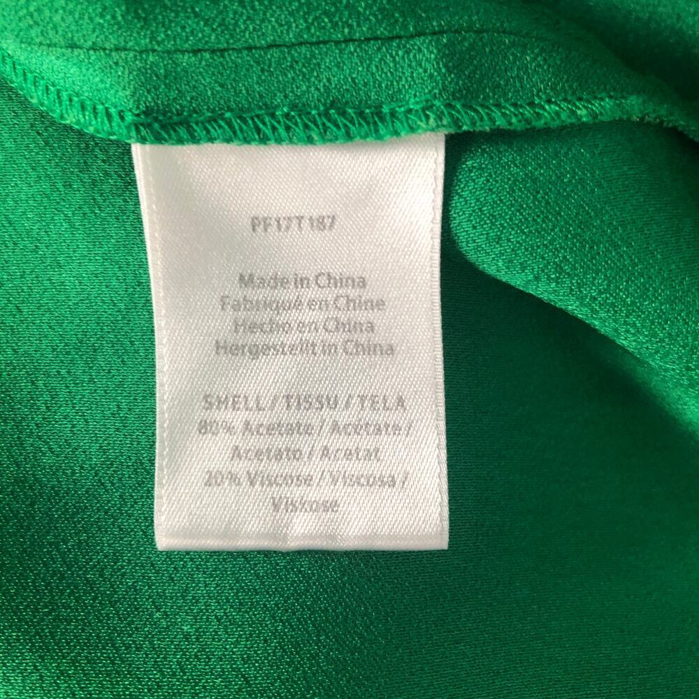 Rachel Zoe Green Sleeveless Ruffle Top Size 8 - Picture 9 of 12